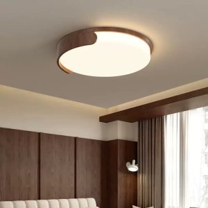 Lámpara LED de tumbado Artemisa walnut y acrílico 44W