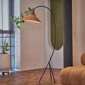 lámpara de pedestal boho trendy rustica