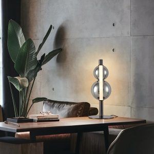 Lámpara LED de mesa smoke Aura luz cálida 8W