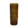 Florero Neo de vidrio texturizado ámbar 25cm