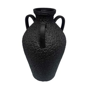 Jarrón Maison Rústico de cerámica color negro 35cm