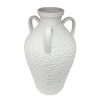 Jarrón Maison Rústico de cerámica color blanco 35cm