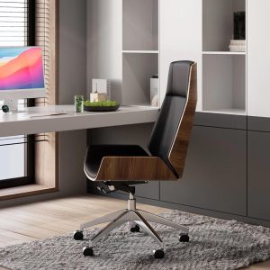 silla de oficina y escritorio