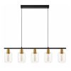 Lámpara colgante LED Ery metal negro/bronce y acrilico 3CCT