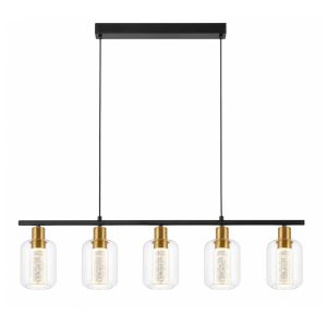 Lámpara colgante LED Ery metal negro/bronce y acrilico 3CCT