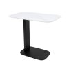 Mesa auxiliar rectangular top de piedra sinterizada gris