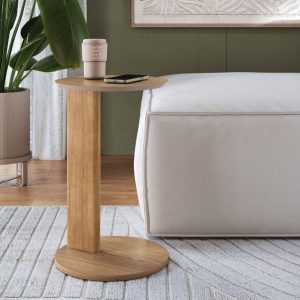 Mesa lateral redonda Ø35 Dara café camel