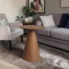 Mesa auxiliar ovalada Kyma 51 de madera café