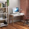 Escritorio Sienna café camel/blanco con 2 cajones