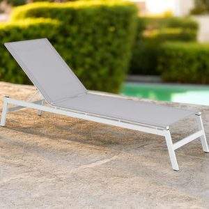 Perezosa Nordic de aluminio blanco