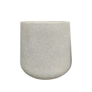 Macetero Lia de fibra mineral beige H:48cm