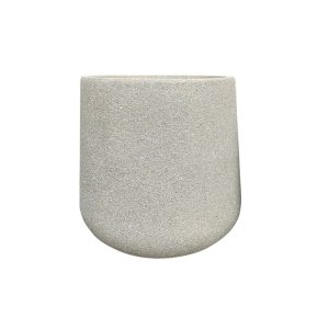 Macetero Lia de fibra mineral beige H:33cm