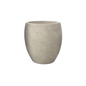 Macetero Zoe de fibra mineral taupe/beige H:35cm