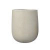Macetero Iris de fibra mineral beige terrazo H:59cm