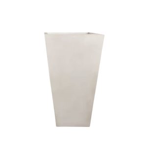 Macetero Prisma de fibra arcilla beige claro H:90cm