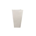 Macetero Prisma de fibra mineral beige claro H:65cm