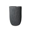 Macetero Ébano de fibra mineral gris H:63cm