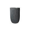 Macetero Ébano de fibra mineral gris H:55cm