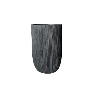 Macetero Ébano de fibra mineral gris H:55cm