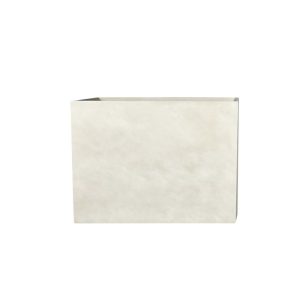 Macetero rectangular Zaria de fibra mineral beige 60x50cm