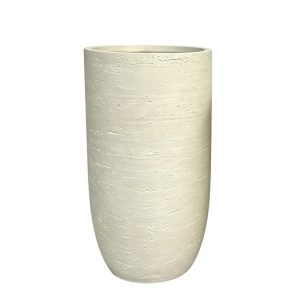 Macetero Cadiz fibra mineral beige efecto piedra H:70cm