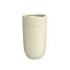 Macetero Cadiz fibra mineral beige efecto piedra H:58cm