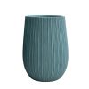 Macetero Alina fibra mineral verde azulado H:64cm