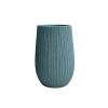 Macetero Alina fibra mineral verde azulado H:56cm