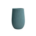 Macetero Alina fibra mineral verde azulado H:56cm