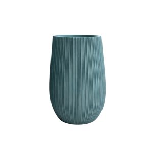 Macetero Alina fibra mineral verde azulado H:56cm