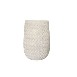 Macetero Naia fibra mineral beige efecto trenzado H:56cm