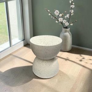Mesa auxiliar Elan piedra mineral efecto speckled 46cm