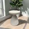 Mesa auxiliar Xeo de piedra mineral acabado terrazzo 53cm