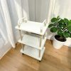 Estantería con ruedas de 3 niveles blanco/beige