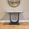 Consola Luxe de metal con top de cerámica L:100cm