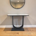 Consola Luxe de metal con top de cerámica L:100cm