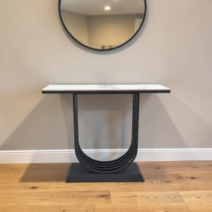 Consola Luxe de metal con top de cerámica L:100cm