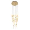 Lámpara LED doble altura Charlotte brass luz cálida 60W