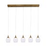 Lámpara LED colgante Mandy brass vidrios clear 25W