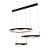 Lámpara LED colgante Rick 80 black acrilico 3CCT 36W