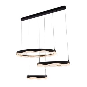 Lámpara LED colgante Rick 80 black acrilico 3CCT 36W