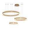 Lámpara LED Rick 3 aros colgantes 40-60-80cm dorado 3CCT