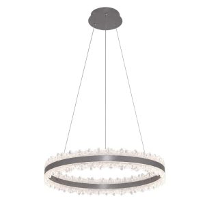 Lámpara colgante LED Gianny de metal gris 3cct