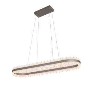 Lámpara colgante LED Tony de metal gris 3cct