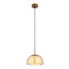 Lámpara colgante Vivant 1xE27 de vidrio opal/ámbar