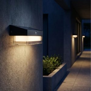 Aplique de pared solar 1000LM 6500K con sensor de mov IP54