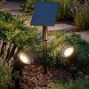 Set x2 estacas solares dirigibles 110LM 3000K IP65