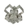 Adorno cubos geométricos de cristal clear 12cm