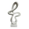 Adorno abstracto de resina blanco 35cm