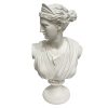 Adorno figura mujer griega de resina blanca 51cm